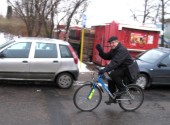 Stefan Romecki, najbardziej znany rowerzysta koszaliński.